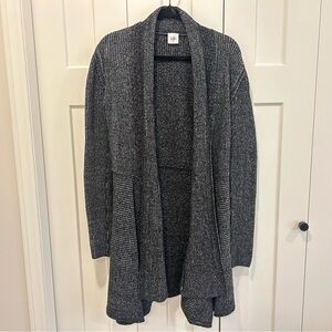 Anthropologie CAbi Charcoal Ribbed Open-Front Cardigan - Medium
